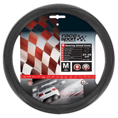 Couvre-volant Couvre volant M 37-39cm - Noir carbone Surpiqure noire - RaceSport