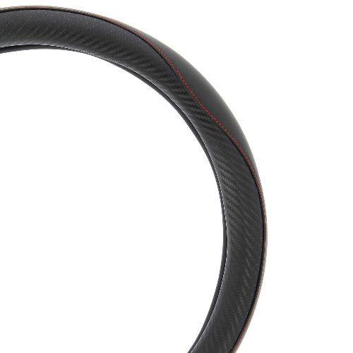 Couvre-volant Couvre volant M 37-39cm - Noir carbone Surpiqure rouge - RaceSport