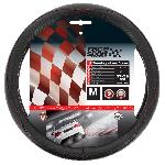 Couvre-volant Couvre volant M 37-39cm - Noir carbone Surpiqure rouge - RaceSport