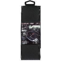 Couvre volant micro-perfore comfort grip XL 41-42 cm - noir surpiqures blanches