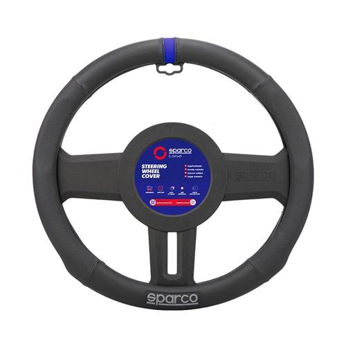 Couvre-volant Couvre Volant Noir Avec Lisere Bleu Sparco