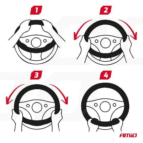 Couvre-volant Couvre Volant Simili Cuir Noir Xl 41-43Cm Amio