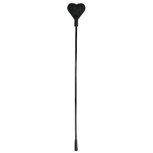 Cravache forme coeur silicone Noir - 44cm