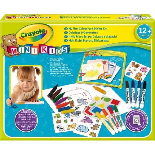 Jeu De Mode - Couture - Stylisme Crayola - Mini Kids - Mon premier coffret de coloriage et de gommettes - Coloriage pour enfant et tout petit