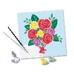 Peinture Au Numero CreArt 20x20 cm Bouquet de roses. Loisir creatif. Adulte. Peinture par numeros. 25520. Ravensburger