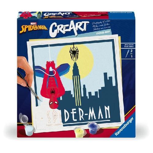 Peinture Au Numero CreArt 20x20 cm Spider Man. Loisir creatif. 23891. Ravensburger