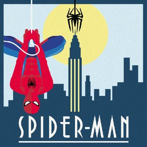 Peinture Au Numero CreArt 20x20 cm Spider Man. Loisir creatif. 23891. Ravensburger