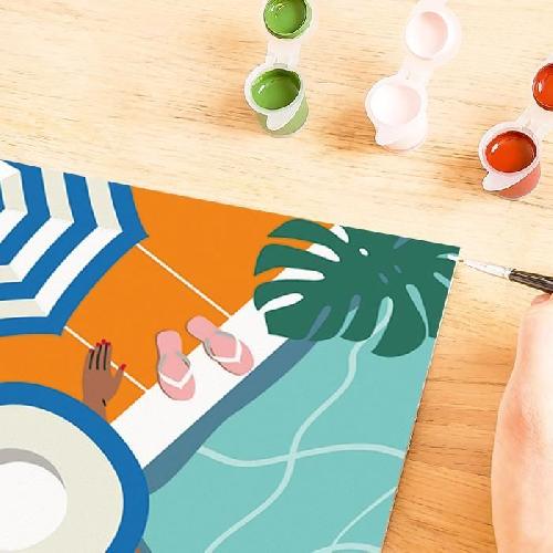 Peinture Au Numero CreArt 24x30 cm Pool Time. Adulte. Peinture par numeros. 25523. Ravensburger