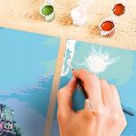 Peinture Au Numero CreArt 80x50 cm - Triptyque - 5 terres - Serie Numero d'art Tryptique - 00023529 - Des 12 ans