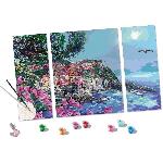 Peinture Au Numero CreArt 80x50 cm - Triptyque - 5 terres - Serie Numero d'art Tryptique - 00023529 - Des 12 ans