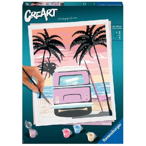 Jeu De Coloriage - Dessin - Pochoir CreArt Beach Life 24x30 cm - Peinture par numéros ? Des 12 ans ? Ravensburger - 20131
