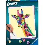 Jeu De Peinture CreArt Girafe 24x30 cm - Peinture par numéros ? Des 12 ans ? Ravensburger - 28993