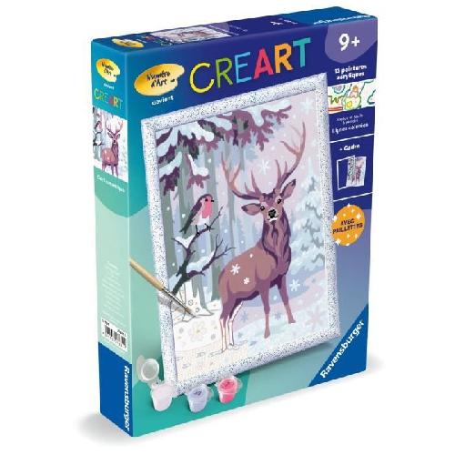 Peinture Au Numero CreArt Kids 18x24cm Cerf romantique. Kit de peinture par numeros Numero d'Art. Des 9 ans. 25831. Ravensburger