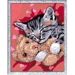 Peinture Au Numero CreArt Kids 18x24cm Chaton et son nounours. Kit de peinture par numeros Numero d'Art. Des 9 ans. 25838. Ravensburger