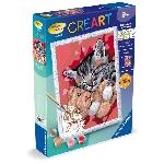 Peinture Au Numero CreArt Kids 18x24cm Chaton et son nounours. Kit de peinture par numeros Numero d'Art. Des 9 ans. 25838. Ravensburger