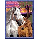 Peinture Au Numero CreArt Kids 18x24cm Chevaux au coucher du soleil. Kit de peinture par numeros Numero d'Art. Des 9 ans. 25809. Ravensburger