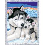 Peinture Au Numero CreArt Kids 18x24cm Doux bisous de Husky. Kit de peinture par numeros Numero d'Art. Des 7 ans. 25829. Ravensburger