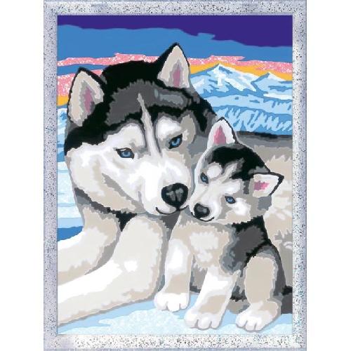 Peinture Au Numero CreArt Kids 18x24cm Doux bisous de Husky. Kit de peinture par numeros Numero d'Art. Des 7 ans. 25829. Ravensburger