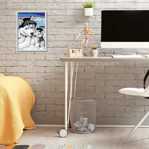 Peinture Au Numero CreArt Kids 18x24cm Doux bisous de Husky. Kit de peinture par numeros Numero d'Art. Des 7 ans. 25829. Ravensburger