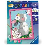 Peinture Au Numero CreArt Kids 18x24cm Lapin et papillon. Kit de peinture par numeros Numero d'Art. Des 7 ans. 25836. Ravensburger