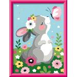 Peinture Au Numero CreArt Kids 18x24cm Lapin et papillon. Kit de peinture par numeros Numero d'Art. Des 7 ans. 25836. Ravensburger