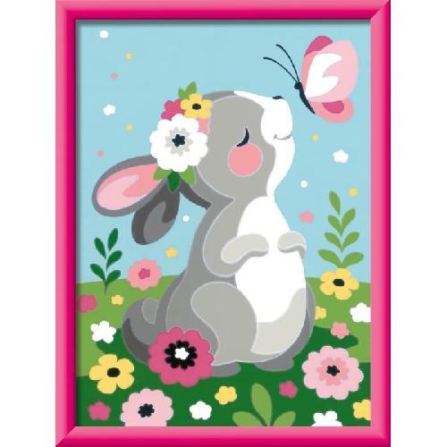 Peinture Au Numero CreArt Kids 18x24cm Lapin et papillon. Kit de peinture par numeros Numero d'Art. Des 7 ans. 25836. Ravensburger
