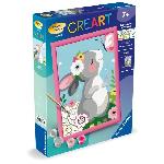 Peinture Au Numero CreArt Kids 18x24cm Lapin et papillon. Kit de peinture par numeros Numero d'Art. Des 7 ans. 25836. Ravensburger