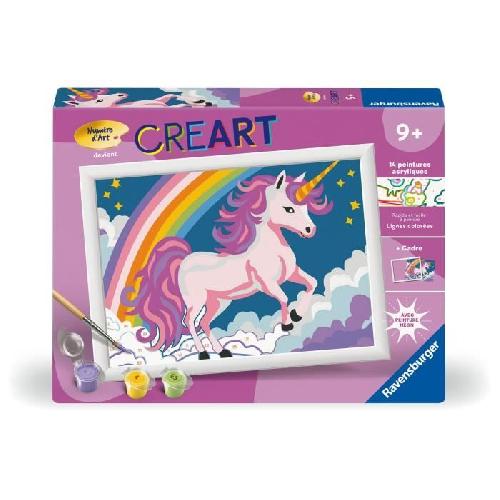 Peinture Au Numero CreArt Kids 18x24cm Licorne Neon. Kit de peinture par numeros Numero d'Art. Des 7 ans. 25904. Ravensburger