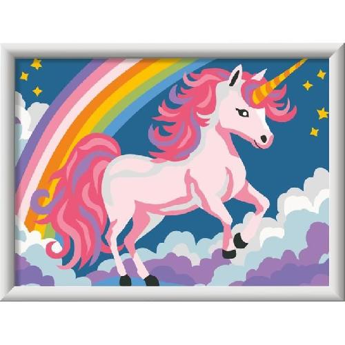 Peinture Au Numero CreArt Kids 18x24cm Licorne Neon. Kit de peinture par numeros Numero d'Art. Des 7 ans. 25904. Ravensburger