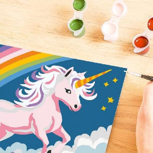 Peinture Au Numero CreArt Kids 18x24cm Licorne Neon. Kit de peinture par numeros Numero d'Art. Des 7 ans. 25904. Ravensburger