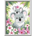 Peinture Au Numero CreArt Kids 18x24cm Maman koala et son bebe. Kit de peinture par numeros Numero d'Art. Des 9 ans. 25833. Ravensburger