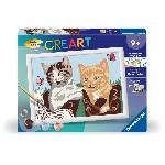 Peinture Au Numero CreArt Kids 18x24cm. Numero d'Art. Chatons et Chaussures. Kit de peinture par numeros Numero d'Art. Des 7 ans. 25528. Ravensburger