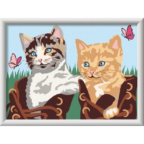 Peinture Au Numero CreArt Kids 18x24cm. Numero d'Art. Chatons et Chaussures. Kit de peinture par numeros Numero d'Art. Des 7 ans. 25528. Ravensburger