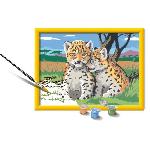 Peinture Au Numero CreArt Kids 18x24cm Petits leopards. Kit de peinture par numeros Numero d'Art. Des 9 ans. 25832. Ravensburger