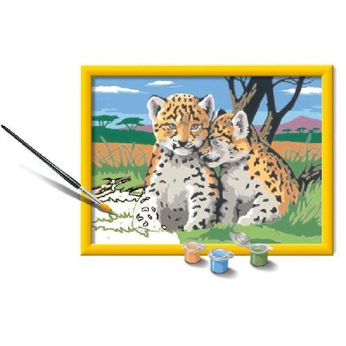 Peinture Au Numero CreArt Kids 18x24cm Petits leopards. Kit de peinture par numeros Numero d'Art. Des 9 ans. 25832. Ravensburger