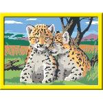 Peinture Au Numero CreArt Kids 18x24cm Petits leopards. Kit de peinture par numeros Numero d'Art. Des 9 ans. 25832. Ravensburger