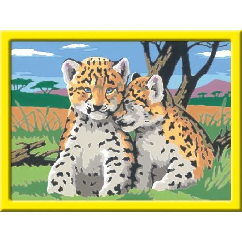 Peinture Au Numero CreArt Kids 18x24cm Petits leopards. Kit de peinture par numeros Numero d'Art. Des 9 ans. 25832. Ravensburger
