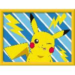 Peinture Au Numero CreArt Kids 18x24cm Pikachu Eclair. Kit de peinture par numeros Numero d'Art. Des 7 ans. 25905. Ravensburger