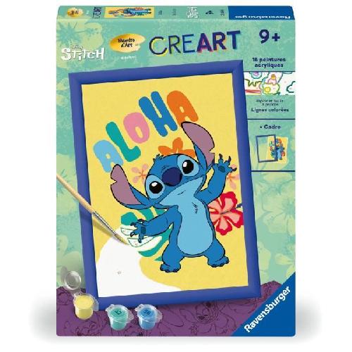 Peinture Au Numero CreArt Kids 18x24cm Stitch. Kit de peinture par numeros Numero d'Art. Des 7 ans. 25844. Ravensburger