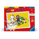 Peinture Au Numero CreArt Kids 18x24cm Super Mario. Kit de peinture par numeros Numero d'Art. Des 7 ans. 25529. Ravensburger