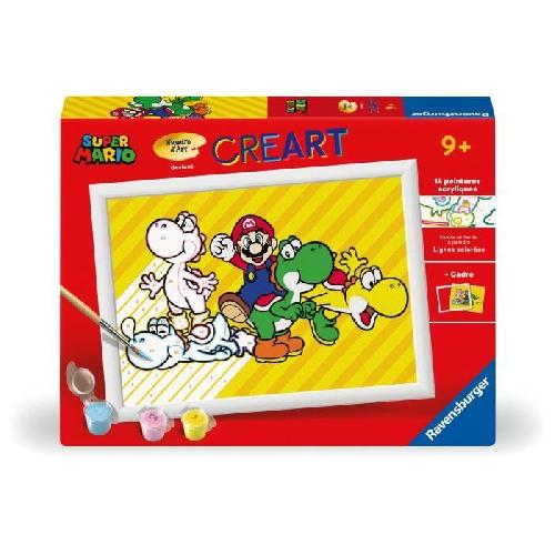 Peinture Au Numero CreArt Kids 18x24cm Super Mario. Kit de peinture par numeros Numero d'Art. Des 7 ans. 25529. Ravensburger