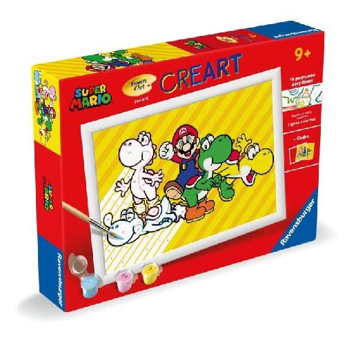 Peinture Au Numero CreArt Kids 18x24cm Super Mario. Kit de peinture par numeros Numero d'Art. Des 7 ans. 25529. Ravensburger