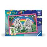 Peinture Au Numero CreArt Kids 31x21cm Au pays des licornes. Kit de peinture par numeros Numero d'Art. Des 9 ans. 25849. Ravensburger