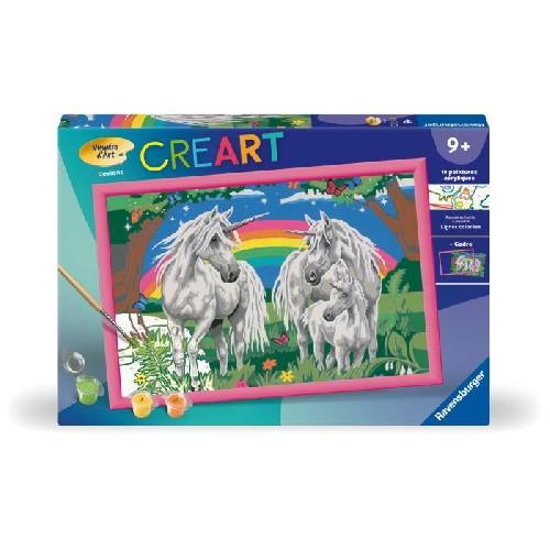 Peinture Au Numero CreArt Kids 31x21cm Au pays des licornes. Kit de peinture par numeros Numero d'Art. Des 9 ans. 25849. Ravensburger
