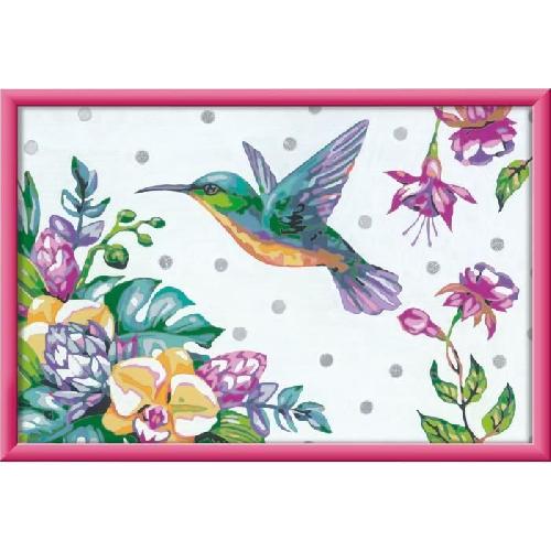 Peinture Au Numero CreArt Kids 31x21cm Colibri et fleurs exotiques. Kit de peinture par numeros Numero d'Art. Des 7 ans. 25851. Ravensburger