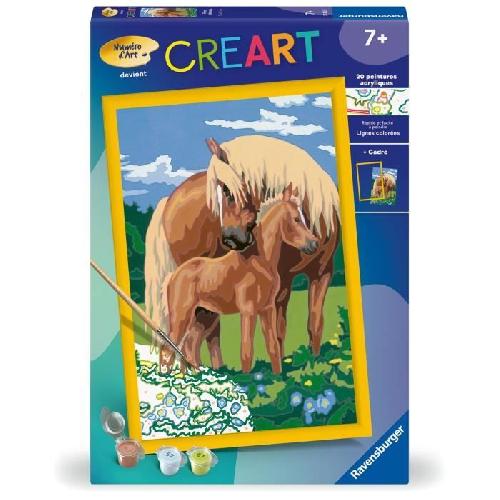 Peinture Au Numero CreArt Kids 31x21cm Fiers chevaux. Kit de peinture par numeros Numero d'Art. Des 7 ans. 25850. Ravensburger