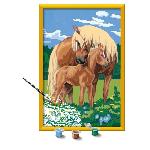 Peinture Au Numero CreArt Kids 31x21cm Fiers chevaux. Kit de peinture par numeros Numero d'Art. Des 7 ans. 25850. Ravensburger
