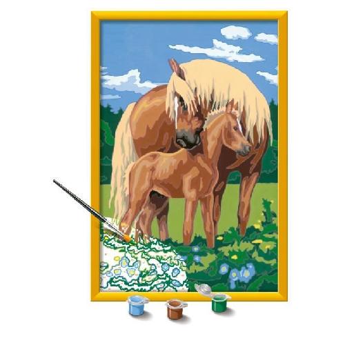 Peinture Au Numero CreArt Kids 31x21cm Fiers chevaux. Kit de peinture par numeros Numero d'Art. Des 7 ans. 25850. Ravensburger