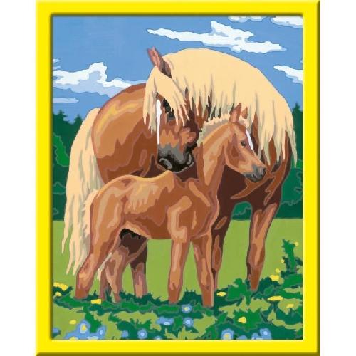 Peinture Au Numero CreArt Kids 31x21cm Fiers chevaux. Kit de peinture par numeros Numero d'Art. Des 7 ans. 25850. Ravensburger