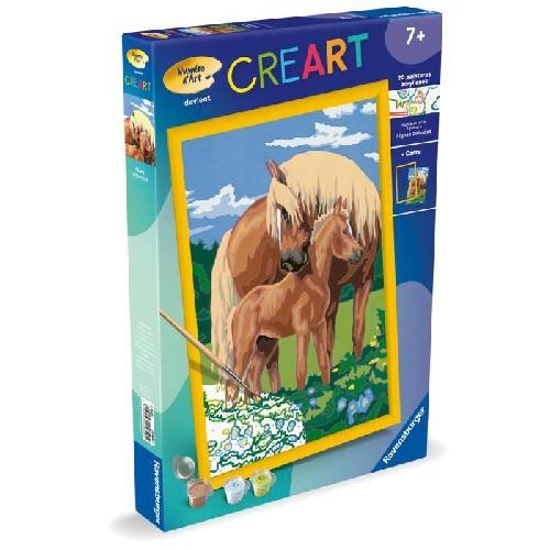 Peinture Au Numero CreArt Kids 31x21cm Fiers chevaux. Kit de peinture par numeros Numero d'Art. Des 7 ans. 25850. Ravensburger
